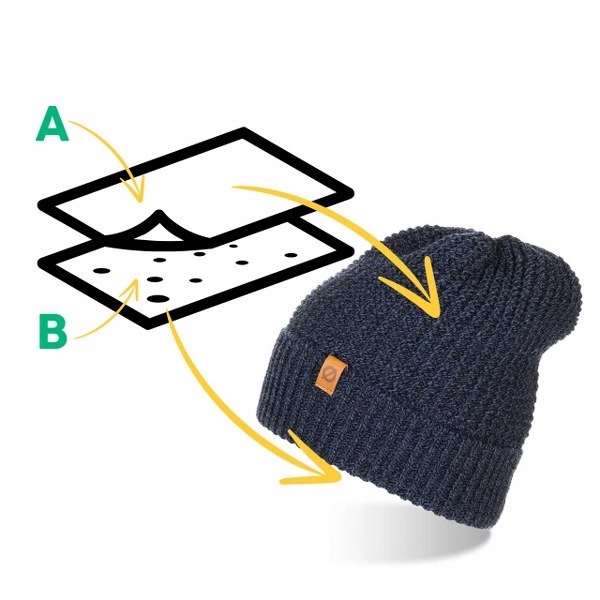 Męska czapka zimowa Brødrene cz14 granatowa 9932