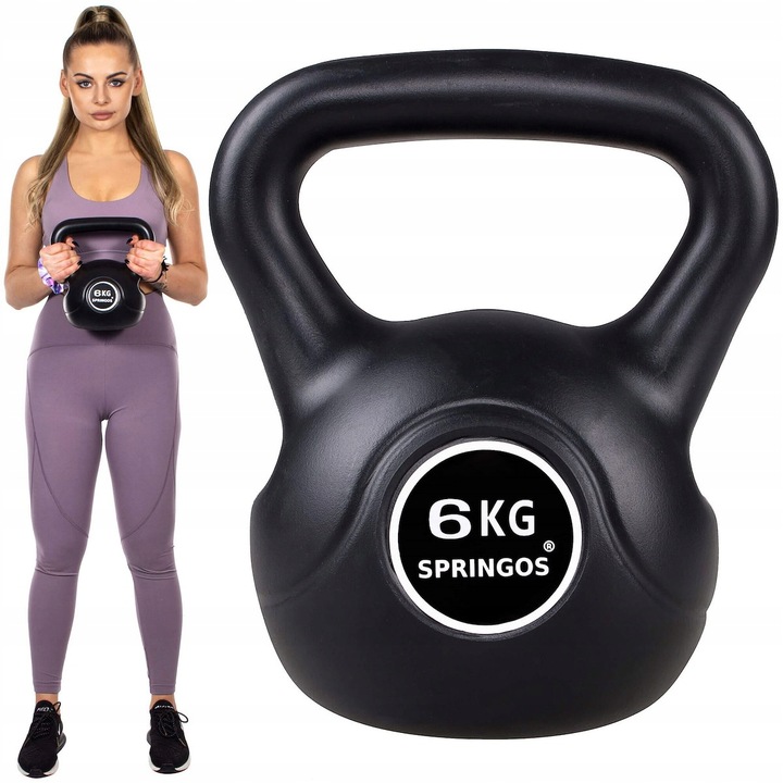 KETTLEBELL DO ĆWICZEŃ 6 kg KULA KETLE HANTLA FITNESS ABS HANTEL CIĘŻAR