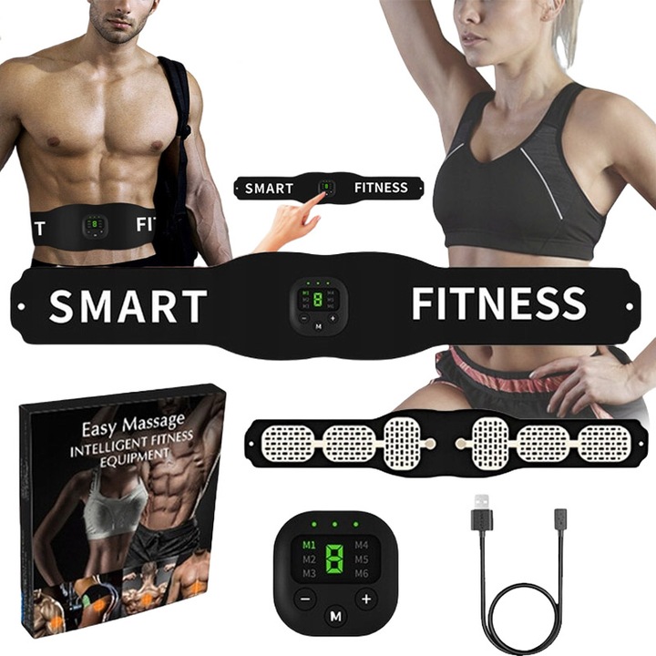 PAS WIBRUJĄCY ODCHUDZAJĄCY WYSZCZUPLAJĄCY 6W1 EMS