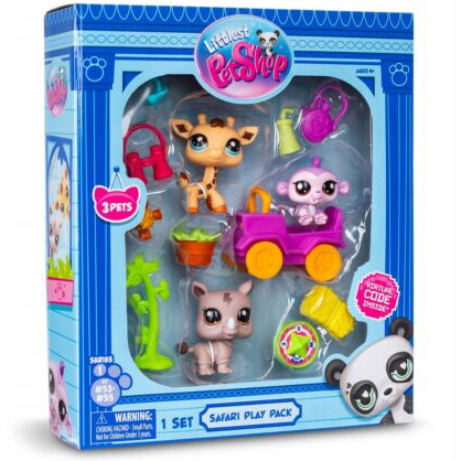 Littlest Pet Shop Safari zestaw 3 figurek i akcesoriów