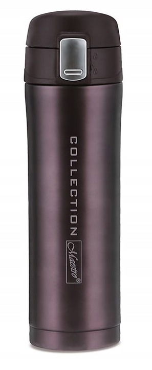 Elegancki Brązowy KUBEK TERMICZNY 450ML TERMOS Stalowy Bidon Maestro Brown