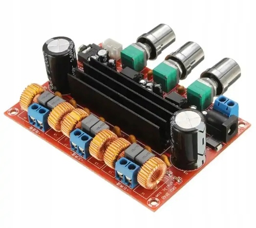 WZMACNIACZ 2.1 2x50W+100W STEREO SUBWOOFER 12-24V TPA3116D2 NE5532