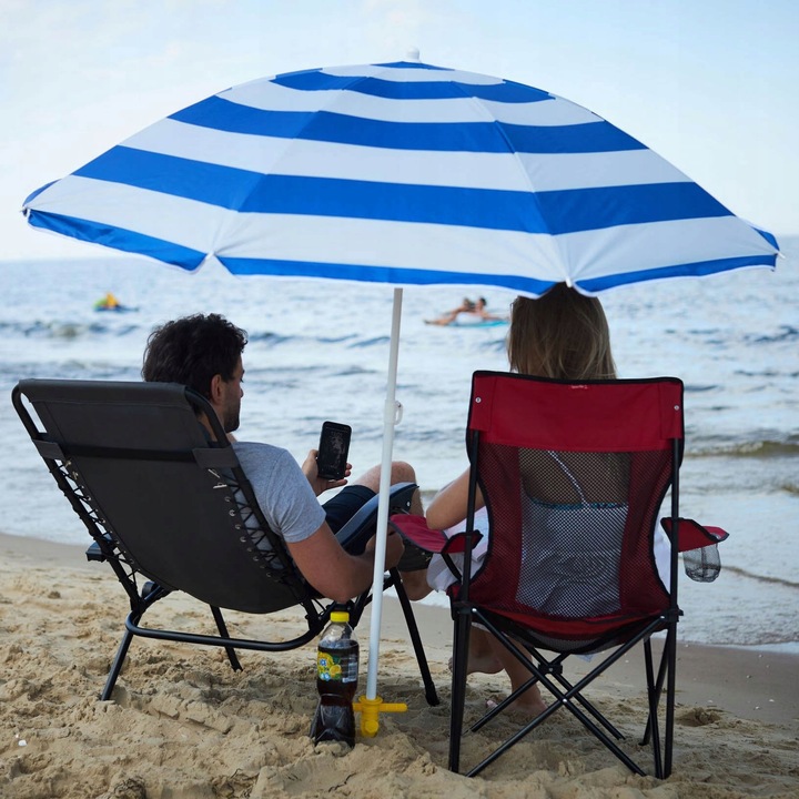Wytrzymały STALOWY Parasol ogrodowy PLAŻOWY Kempingowy 1,5 m CAPTAIN MIKE