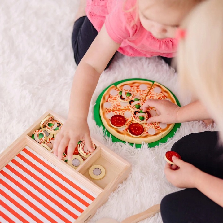 MELISSA AND DOUG PIZZA DO KROJENIA ZABAWA W PIZZERIE ZABAWKA DLA DZIECI