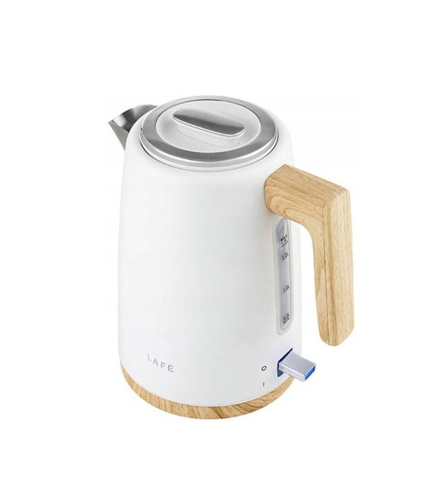 Czajnik elektryczny LAFE Scandi Pro Biały Boho 2200W 1,7L Stalowy STRIX