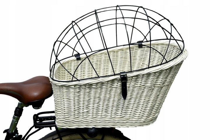 DUŻY Koszyk kosz WIKLINOWY NA ROWER bagażnik 3 kol