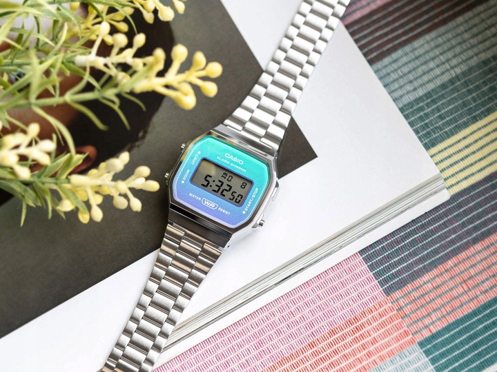 ZEGAREK CASIO A168WER-2AEF VINTAGE OMBRE SREBRNY