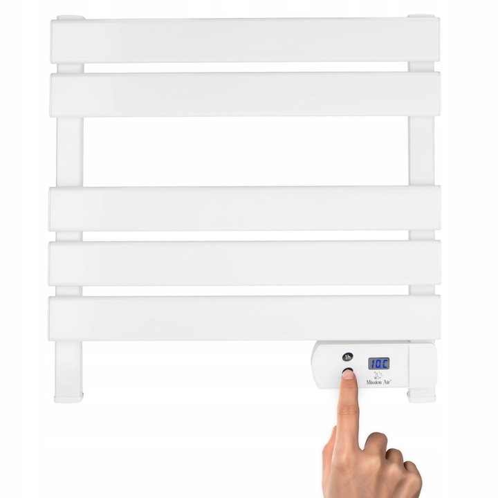 MAŁY GRZEJNIK ŁAZIENKOWY ELEKTRYCZNY drabinka suszarka timer BIAŁY 150W