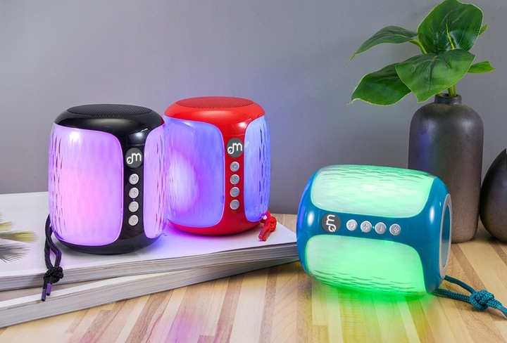 GŁOŚNIK BLUETOOTH BEZPRZEWODOWY LAMPKA LED KOLORY