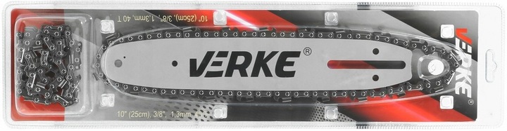 PROWADNICA Z 2 ŁAŃCUCHAMI PIŁY PILARKI SPALINOWEJ 10'' 25cm 3/8" 1,3mm 40o