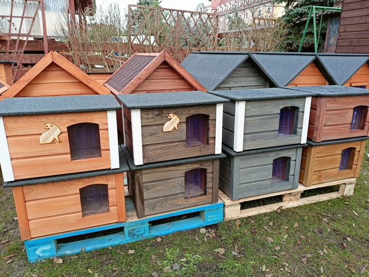 Buda budka dla kota ocieplana,solidna,różne kolory, Wysyła w całości PL