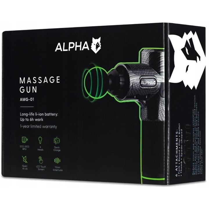 Masażer ALPHA Gun AMG-01 Czarny