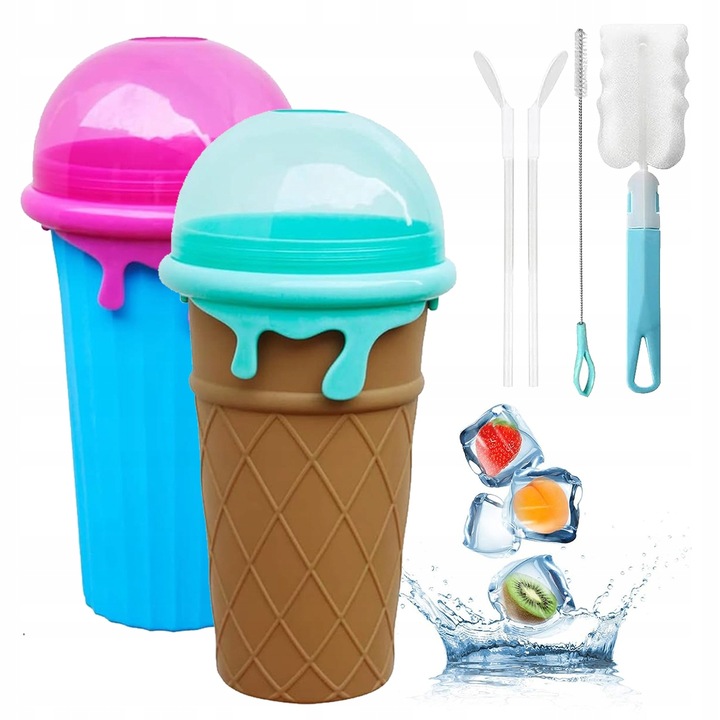 2X kubek Do Robienia Lodów Slushy na prezent 500ml