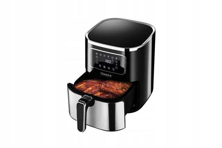 FRYTKOWNICA BEZTŁUSZCZOWA INOX TIMER 6 PROGRAMÓW XXL TRANSA 5L 1700W