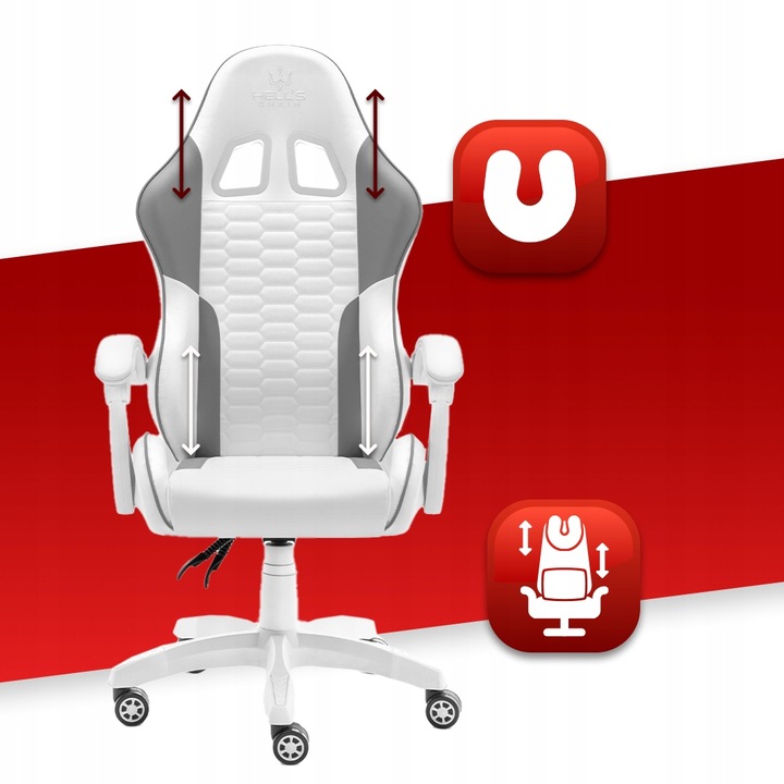 FOTEL GAMINGOWY DLA GRACZA BIUROWY HELL'S