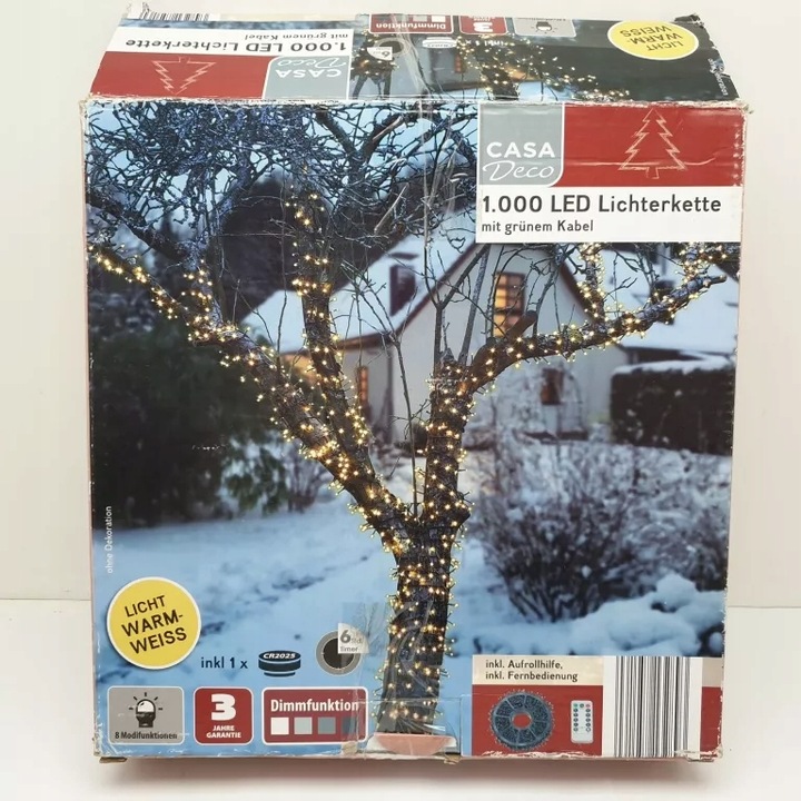 WĄŻ Świetlny 30m LED LAMPKI CHOINKOWE MULTIKOLOR KOLOROWY