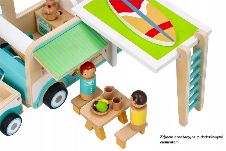 ADAMTOYS KAMPER DLA DZIECI POJAZD PODRÓŻNY AUTKO ZABAWKOWY POJAZD SURF VAN
