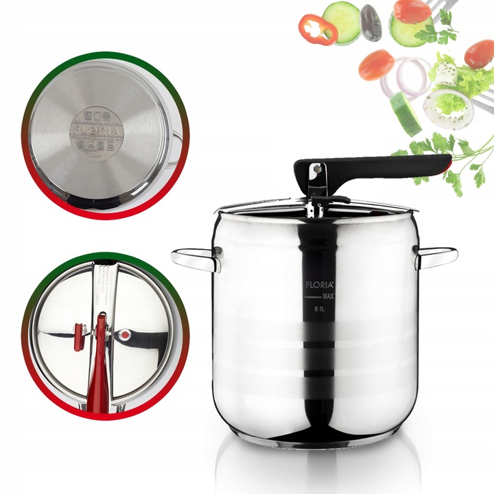 SZYBKOWAR GARNEK CIŚNIENIOWY TURECKI STAL GAZ INDUKCJA 5LT