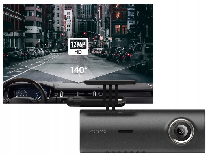 70mai M300 1296p język PL + UCHWYT NA LUSTERKO