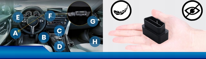 Lokalizator GPS OBD2 Podsłuch Śledzenie Platforma Tracksolid Pro Karta SIM