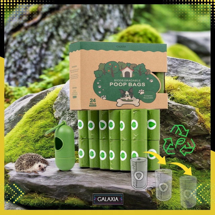 WORECZKI Na Psie Odchody BIODEGRADOWALNE Worki na Kupy BIO + ETUI 360 sztuk