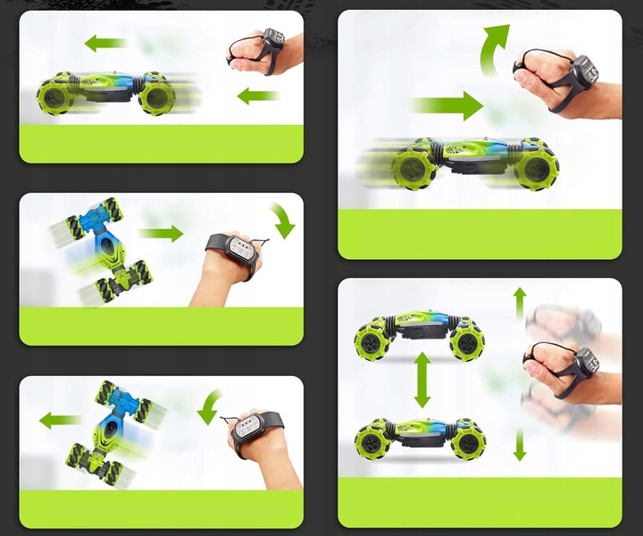 SAMOCHÓD ZDALNIE STEROWANY GESTAMI RĘKĄ AUTO TWISTER STUNT DRIFT 4X4 360°