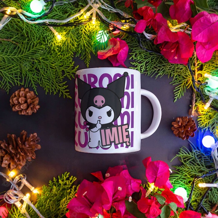 ZESTAW KOSZULKA KUBEK IMIĘ KUROMI ONEGAI MY MELODY PREZENT URODZINY MIKOŁAJ