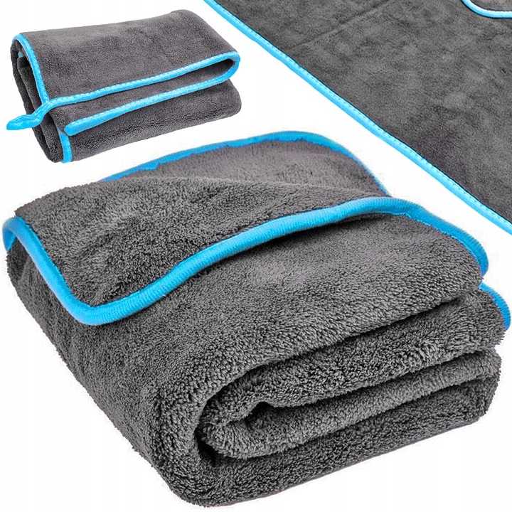 DUŻY RĘCZNIK ŚCIERKA Z MIKROFIBRY DO OSUSZANIA AUTA 1200GSM 50X80CM 2sztuki