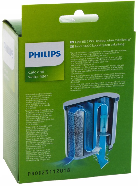 Filtr wody do ekspresu Philips Saeco AquaClean Latte Go Oryginał Oryginalny