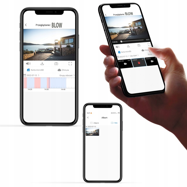 KAMERA OBROTOWA WIFI ZEWNĘTRZNA 2xOBIEKTYW 2+2MP 2W1 ZOOM 2K DETEKCJA BLOW