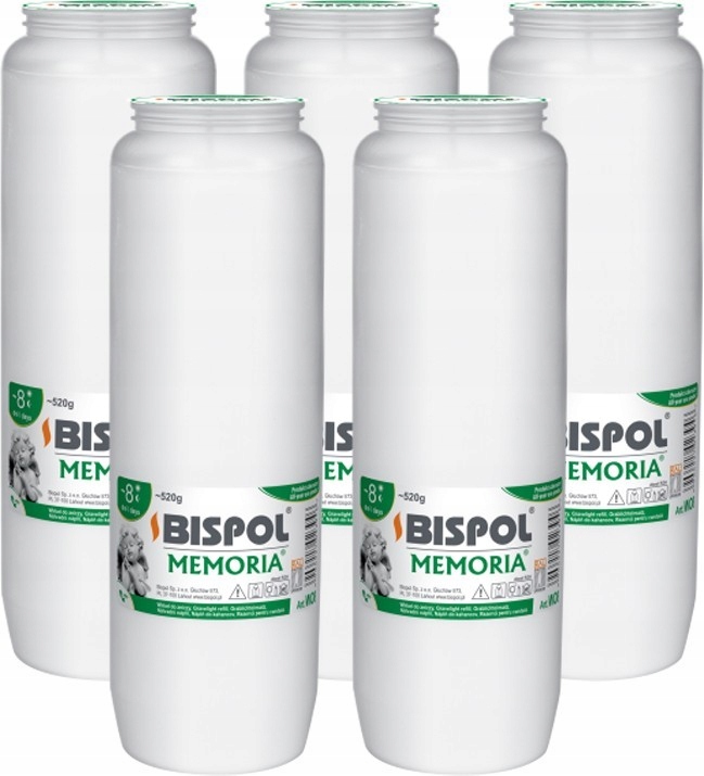 Wkłady Olejowe Do Zniczy Bispol W08 192h 16 Sztuk Długo Palące