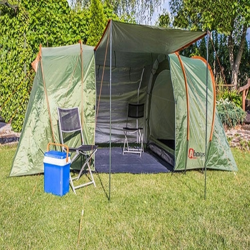 DUŻY NAMIOT 4 OSOBOWY TURYSTYCZNY KEMPINGOWY 2 SYPIALNIE RODZINNY