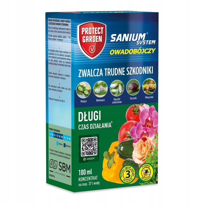 SANIUM SYSTEM OWADOBÓJCZY 100ml/37L środek na mszyce przędziorki ziemiórki