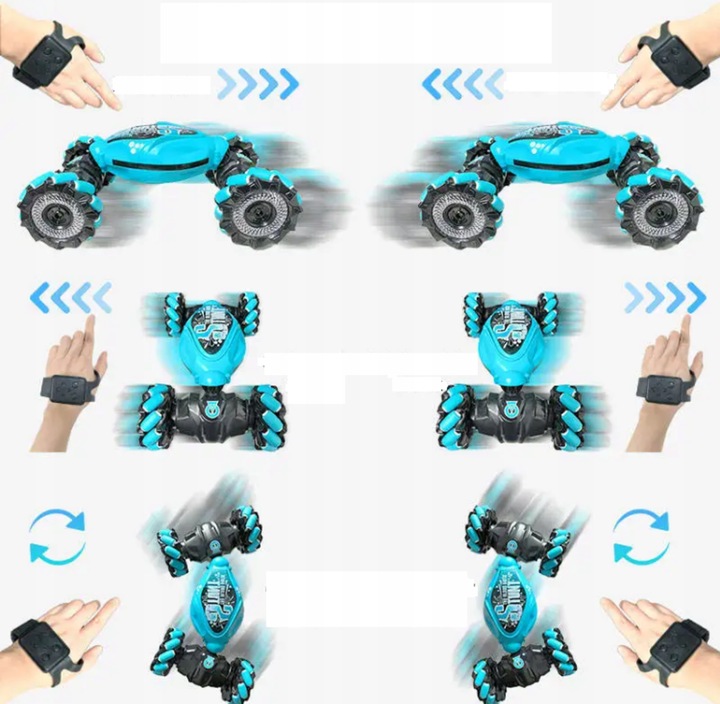 SAMOCHÓD ZDALNIE STEROWANY GESTAMI RĘKI 4 WD 2,4 GHZ