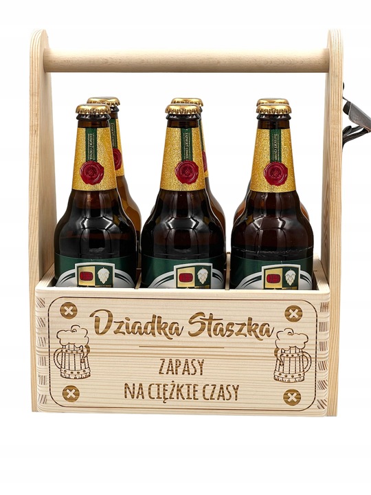 SKRZYNKA na PIWO nosidło prezent urodziny GRAWER!!