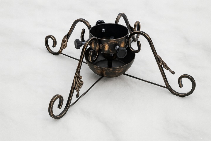 stojak pod choinke na choinkę metalowy Otwór 12 cm stabilny, pojemnik wody