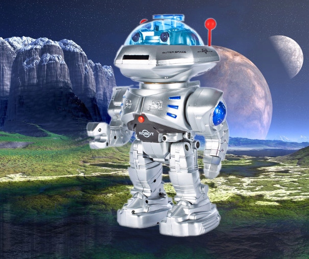 ZDALNIE STEROWANY ROBOT Pilot R/C STRZELAJĄCY KRĄŻKAMI do 5 metrów CHODZI