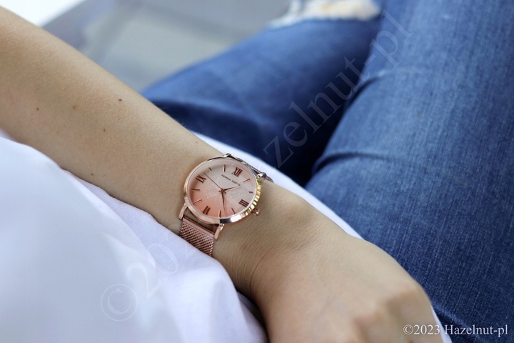 Zegarek damski bransoletka mesh PREZENT motyl