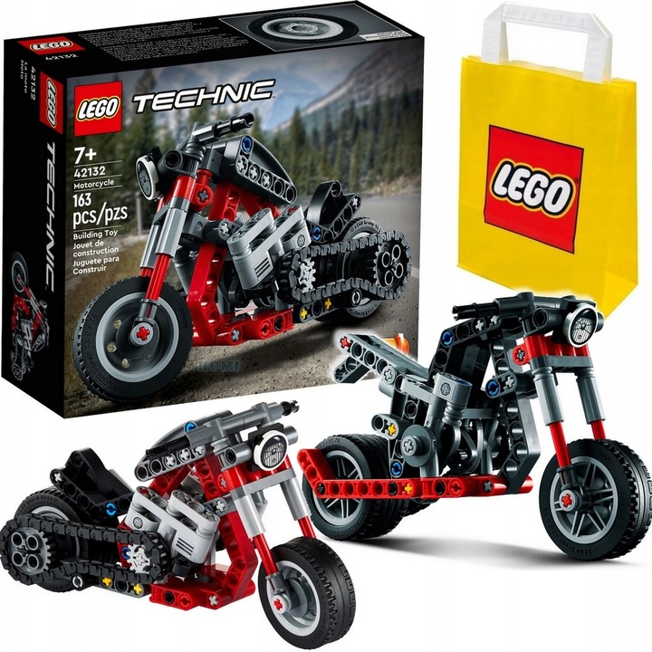LEGO 42132 Technic Motocykl Motor Chopper 2w1