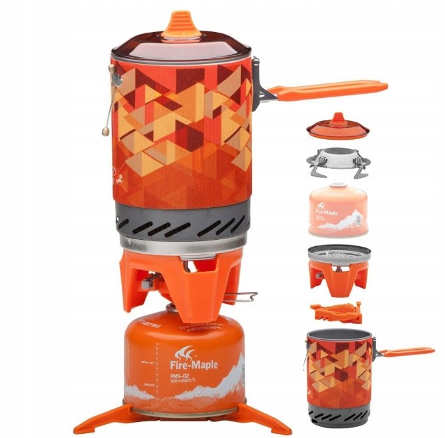 Fire Maple Kuchenka Turystyczna Z Radiatorem Palnik Garnek FMS-X2 ORANGE