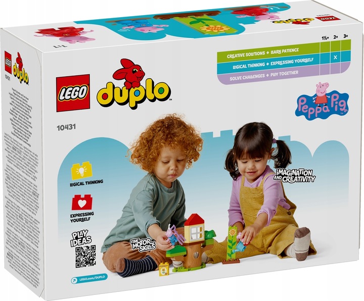 LEGO DUPLO ŚWINKA PEPPA Dom na drzewie 10431 +Torba - Duże klocki od 2 lat