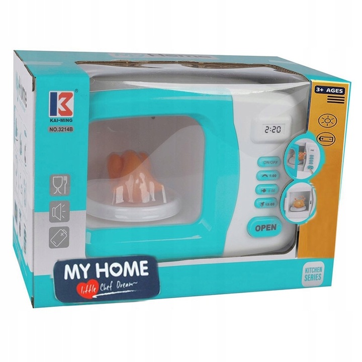 NA PREZENT Zabawkowa Mikrofalówka ze światłem i dźwiękiem