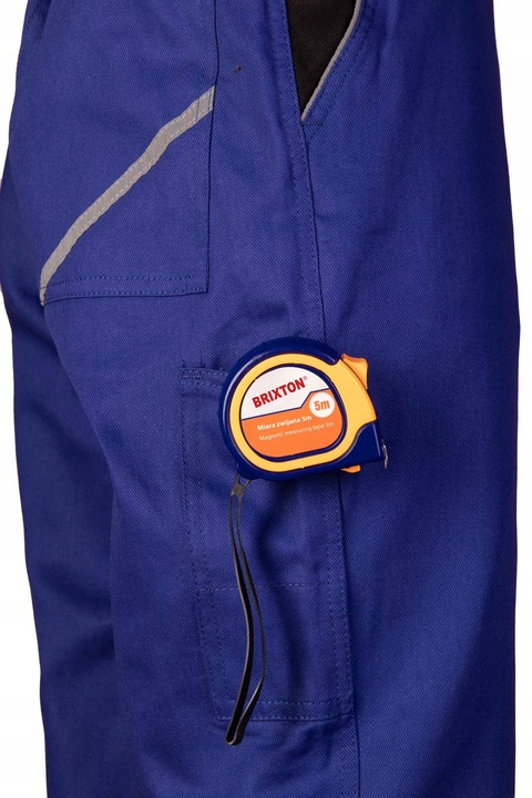 Spodnie robocze ochronne Bawełna 100% do pracy z odblaskami niebieskie r 54