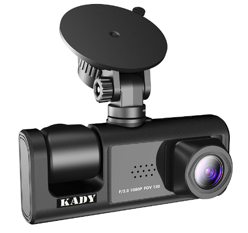 KAMERA SAMOCHODOWA WIDEOREJESTRATOR KADY FULL HD 3 KMAERY DO TAXI/UBER/BOLT