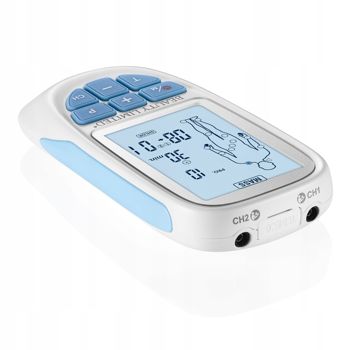 Elektrostymulator mięśni nerwów TENS EMS MASS 73 PROGRAMY 40 POZIOMÓW