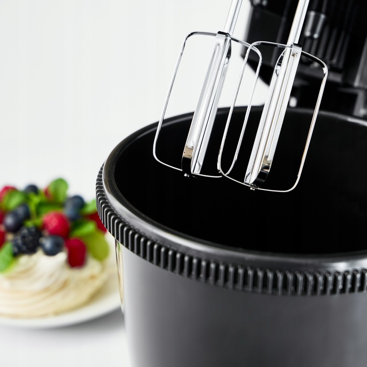 Mikser ręczny 2 misy obrotowe zestaw czarny MPM MMR-22Z/C 750W