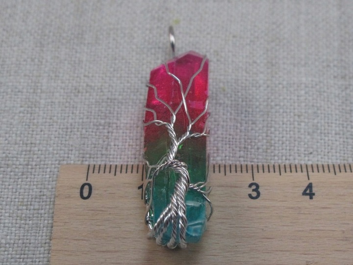 WISIOREK kamień KWARC TĘCZOWY drzewo ŻYCIA [W301]