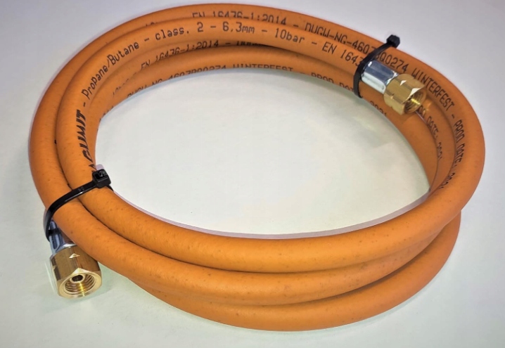 Wąż do gazu propan-butan Fagumit 10m 10bar Ø6,3mm ze złączkami 3/8" - 3/8"