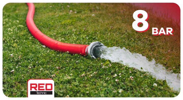 WĄŻ STRAŻACKI PARCIANY DO WODY SZAMBA SZYBKOZŁĄCZKA 2" 20 M 8 BAR