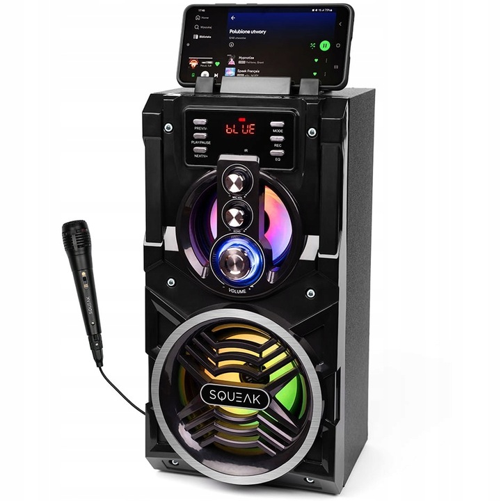 MOBILNY GŁOŚNIK BOOMBOX BLUETOOTH FM 3szt-MIKROFON